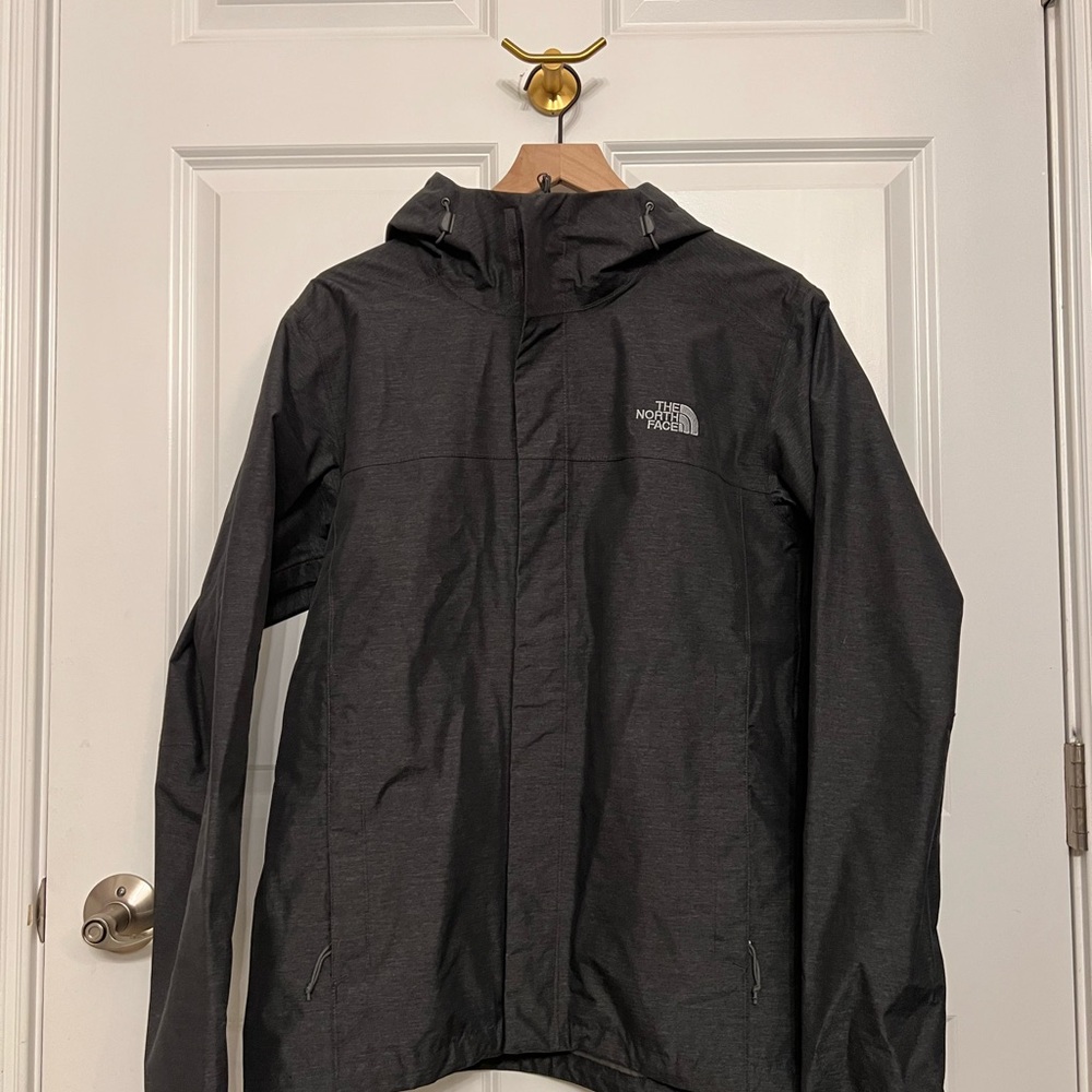 The North Face Black Raincoat with Hood